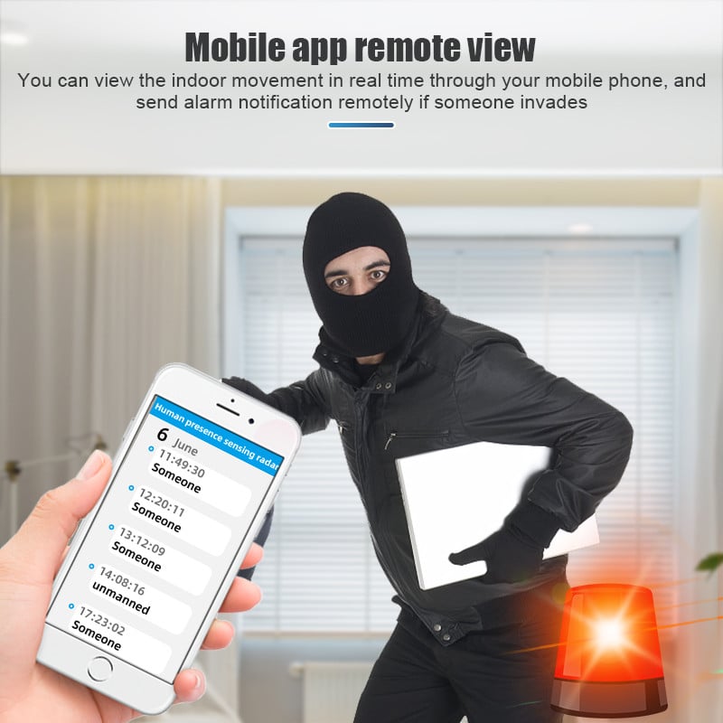 WiFi/ZigBee emberi jelenlét-érzékelő MmWave radar, nagy pontosságú mozgásérzékelő, intelligens élet APP Smart Home támogatás Tuya