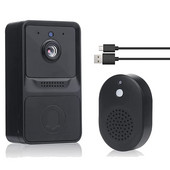 Video zvono Bežično zvono na vratima s pohranom u oblaku, dvosmjernim audio nadzorom u stvarnom vremenu