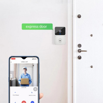 CoRui WiFi WiFi Doorbell Camera Αδιάβροχη Video Voice Change Doorbell Smart Wireless Doorbell with Camera Night