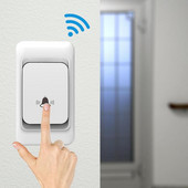 Bezvadu durvju zvana ūdensnecaurlaidīgs pašbarošanas poga Viedā durvju zvana zvani Smart Lifes vadības durvju zvana komplekts Mājas drošības signalizācija