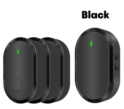 3+1 készlet többcsaládos vezeték nélküli ajtócsengő nagy házhoz, villához Vízálló távirányító Idős hívó Otthon Üdvözlő ajtócsengő