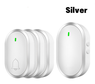 3+1 készlet többcsaládos vezeték nélküli ajtócsengő nagy házhoz, villához Vízálló távirányító Idős hívó Otthon Üdvözlő ajtócsengő