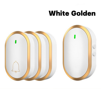 3+1 készlet többcsaládos vezeték nélküli ajtócsengő nagy házhoz, villához Vízálló távirányító Idős hívó Otthon Üdvözlő ajtócsengő