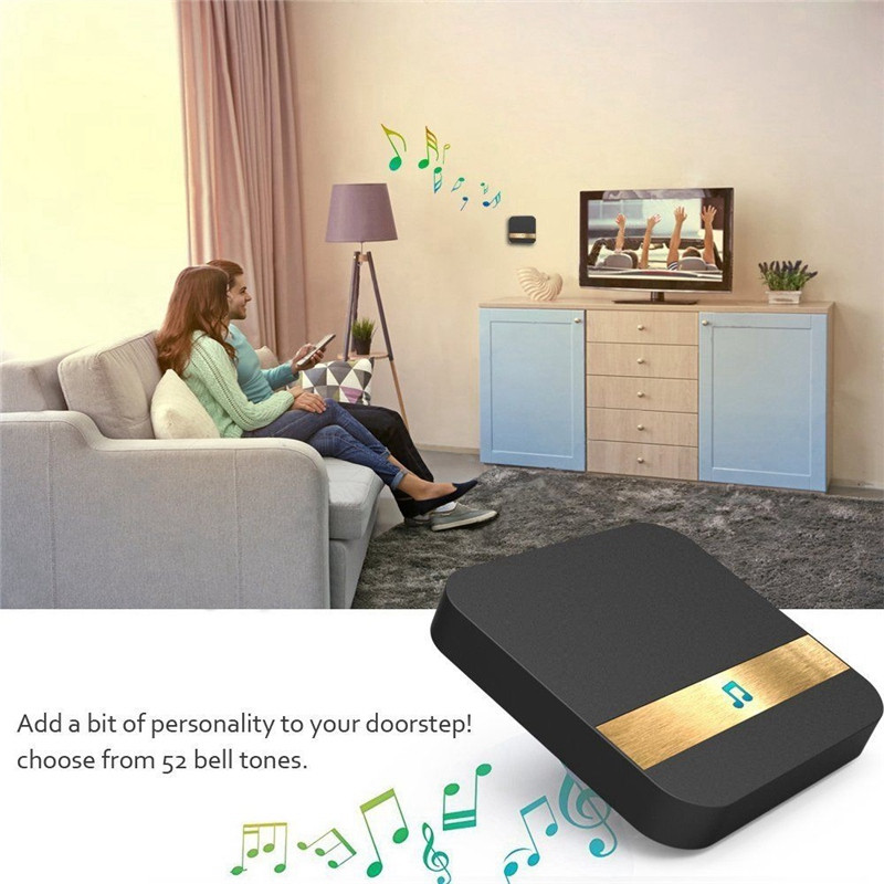 Juhtmeta kaugjuhtimispuldi uksekell 300 M kaugkõnede automaatne kõnekell Intelligentne elektrooniline veekindlad kellad nutikad kodutarvikud (E