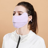 Moodsus suvine päikesekaitse rattamask Sall Jääsiidist Täisnäokatted Hingavad kõrvadega Bandaanikaunistused Aksessuaarid naistele