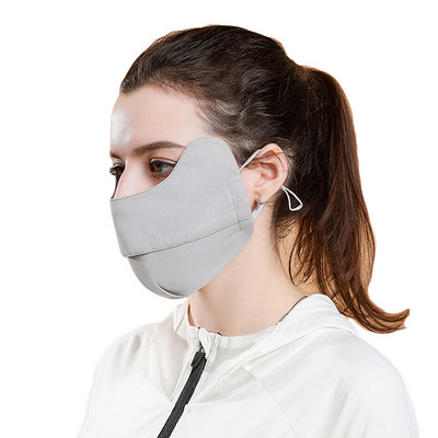 Moodsus suvine päikesekaitse rattamask Sall Jääsiidist Täisnäokatted Hingavad kõrvadega Bandaanikaunistused Aksessuaarid naistele