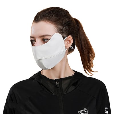 Moodsus suvine päikesekaitse rattamask Sall Jääsiidist Täisnäokatted Hingavad kõrvadega Bandaanikaunistused Aksessuaarid naistele