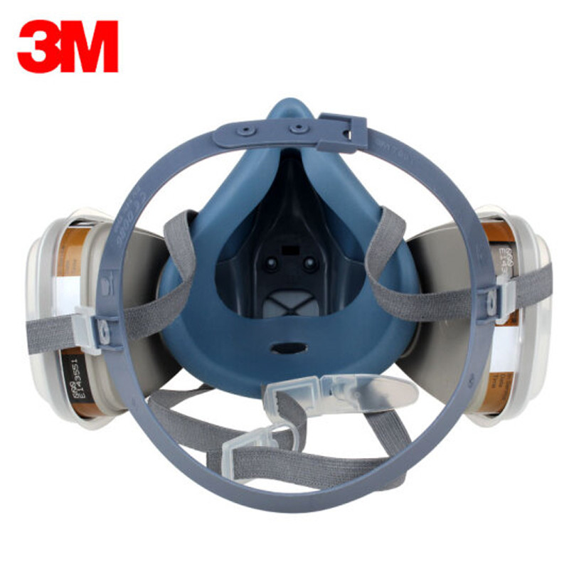 7/9/15/17in1 3M 7502 Gāzes maska Ķīmiskā respiratora aizsargmaska Rūpnieciskās krāsas aerosols Anti Organic Vapor 6001/2091 filtrs