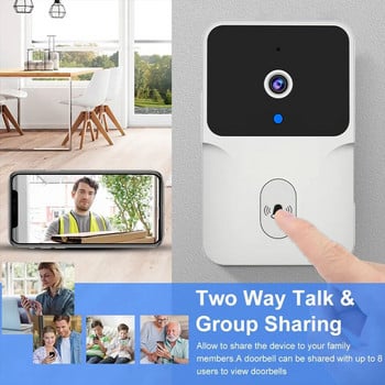 Ασύρματη κάμερα βίντεο Doorbell WiFi Visual Smart Security Doorbell Night Vision Audio for Home monitor Door Phone