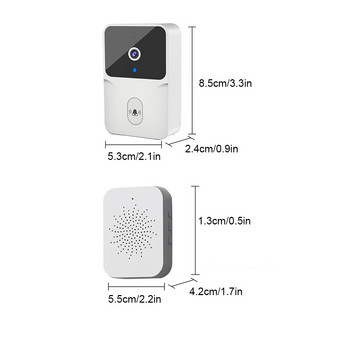 Безжична камера за видео звънец WiFi Visual Smart Security Звънец за нощно виждане Аудио за домашен монитор Домофон