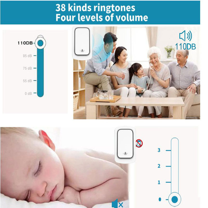 Besplatna dostava bežično kućno zvono na kućno bežično kućno zvono bez baterije bez baterije