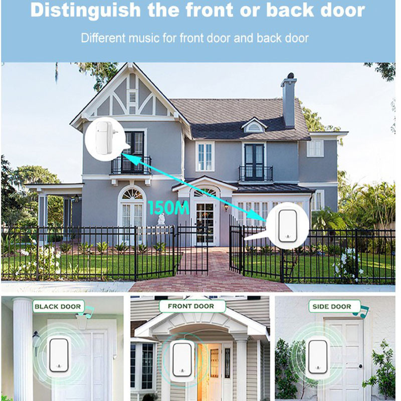 Besplatna dostava bežično kućno zvono na kućno bežično kućno zvono bez baterije bez baterije