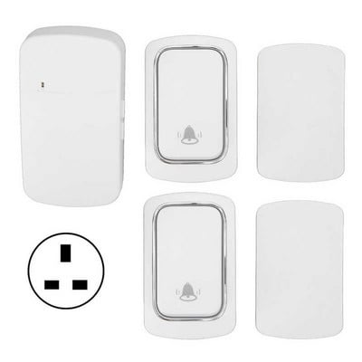 Komplet kućnih zvona s vlastitim napajanjem, bežično zvono za vrata, 38 melodija zvona za kuću, vilu, AC 100V‑230V