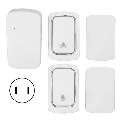 Komplet kućnih zvona s vlastitim napajanjem, bežično zvono za vrata, 38 melodija zvona za kuću, vilu, AC 100V‑230V