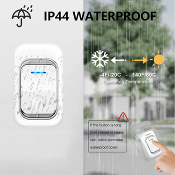 Звънец за врата 12vdc звънец за звънец Интелигентен самозахранващ се IP44 Сигурност