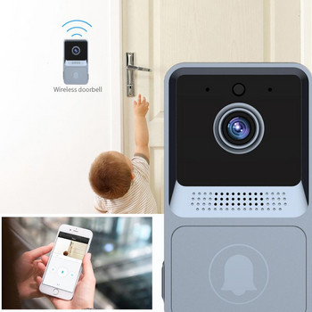 Безжичен звънец WiFi Външен видео с висока разделителна способност Охранителен звънец Нощно виждане Видео домофон Монитор за промяна на гласа Врата