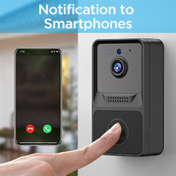 1 Σετ Smart Home Wifi Door Bell Ασύρματη κάμερα Doorbell Chime αμφίδρομη ακουστική ενδοεπικοινωνία Night Vision Works for Home Security