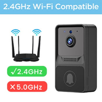 1 Σετ Smart Home Wifi Door Bell Ασύρματη κάμερα Doorbell Chime αμφίδρομη ακουστική ενδοεπικοινωνία Night Vision Works for Home Security