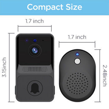 1 Σετ Smart Home Wifi Door Bell Ασύρματη κάμερα Doorbell Chime αμφίδρομη ακουστική ενδοεπικοινωνία Night Vision Works for Home Security