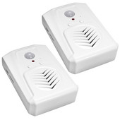 2x sensora kustības durvju zvana slēdzis MP3 infrasarkanais durvju zvana bezvadu PIR kustības sensora balss pamudinātājs