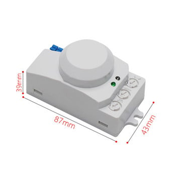 360 Degreec радар сензорен превключвател индукционен сензор контролер превключвател радар сензор за движение AC 220v-240v микровълнова LED сензор превключвател