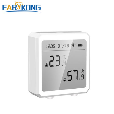 „Tuya WiFi“ temperatūros jutiklio drėgmės detektorius patalpų išmanusis higrometro termometras su LCD ekranu „Alexa Google Home“