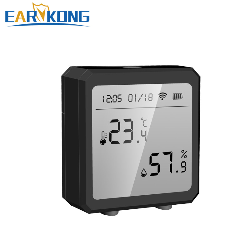 „Tuya WiFi“ temperatūros jutiklio drėgmės detektorius patalpų išmanusis higrometro termometras su LCD ekranu „Alexa Google Home“
