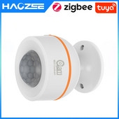 Tuya Smart Zigbee PIR judesio jutiklis su temperatūros ir drėgmės baterijomis arba USB maitinimo šaltiniu