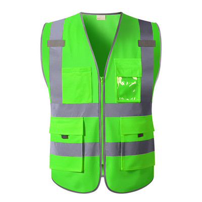SFvest Safety vesta reflectorizanta de constructii vesta de constructii imbracaminte de siguranta vesta de lucru vesta neagra cu buzunare multiple