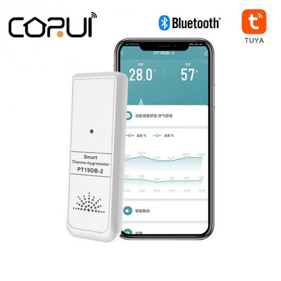 CORUI Tuya Mini Thermometer Hygrometer Bluetooth Ηλεκτρονική εφαρμογή υψηλής ακρίβειας Τηλεχειριστήριο Αισθητήρας θερμοκρασίας Υγρατόμετρο