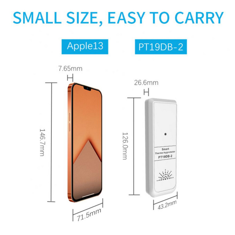 CORUI Tuya Mini termometra higrometrs Bluetooth elektroniskais augstas precizitātes lietotnes tālvadības pults temperatūras sensora mitruma mērītājs