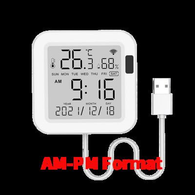 Tuya intelligens hőmérséklet- és páratartalom-érzékelő WiFi háttérvilágítással az intelligens otthonhoz vagy a SmartLife Work with Alexa Google Assistant