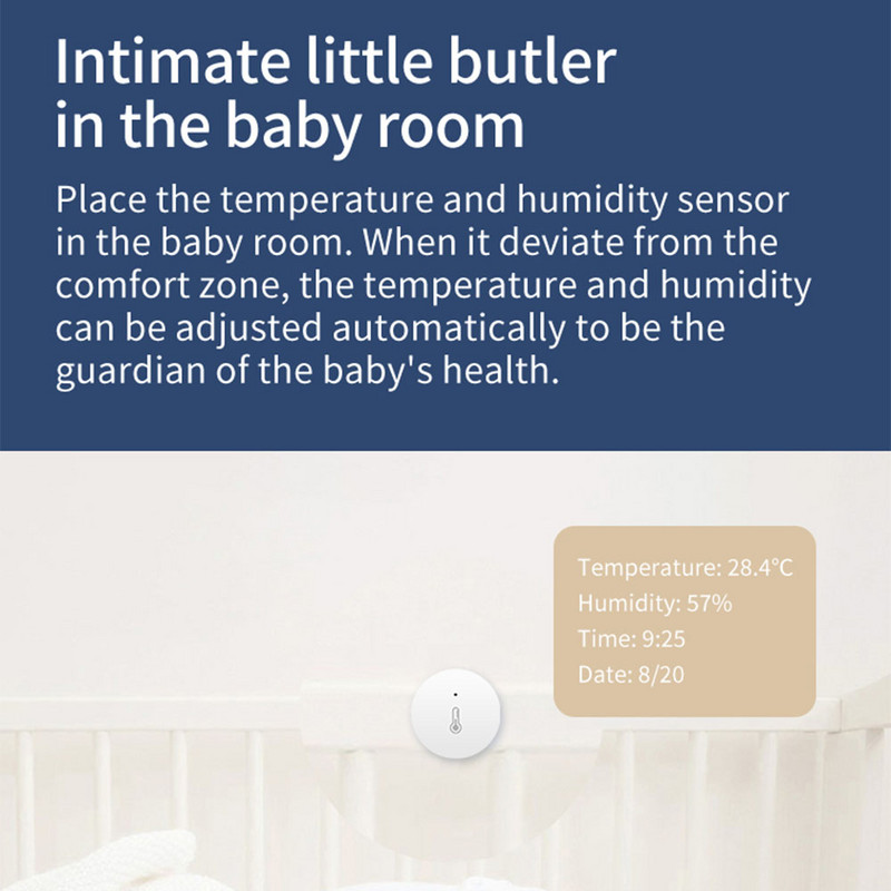 Tuya Zigbee 3.0 hőmérséklet- és páratartalom-érzékelős távirányító, Smart Life APP elemmel működik az Alexa Google Home segítségével