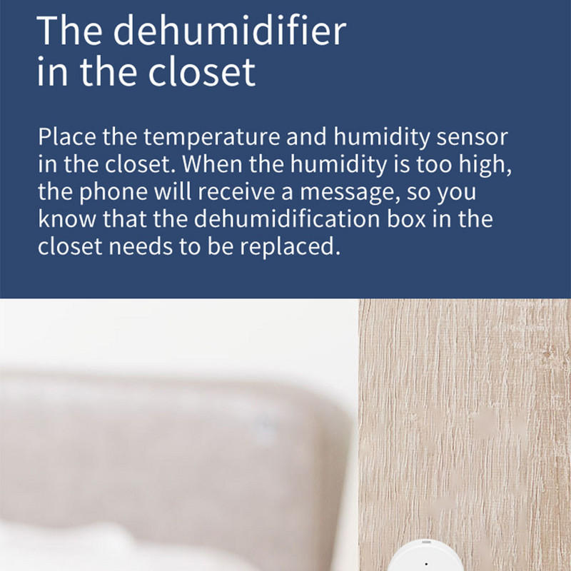 Tuya Zigbee 3.0 hőmérséklet- és páratartalom-érzékelős távirányító, Smart Life APP elemmel működik az Alexa Google Home segítségével