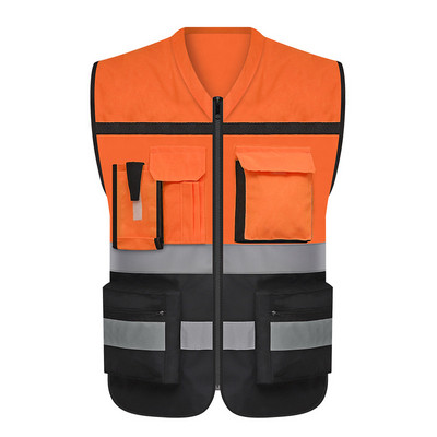 Karsts Augstas redzamības drošība Atstarojošās vestes kabatas Dizains Atstarojošā veste Āra satiksmes drošība Riteņbraukšana Skriešana