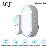 Juhtmeta sireen 433MHz ühildub meie WiFi GSM-alarmsüsteemiga Kodumuusika uksekella alarmi helitugevuse reguleeritav tugi EU-pistik