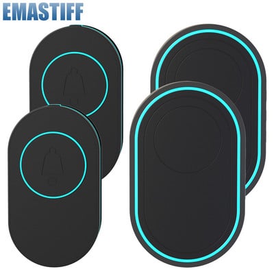 Ασύρματο Doorbell Αδιάβροχο IP65 Outdoor Door Bell 39 Music LED Flash Συναγερμός Ασφαλείας RF433 Smart Home Intelligent Chime Kit