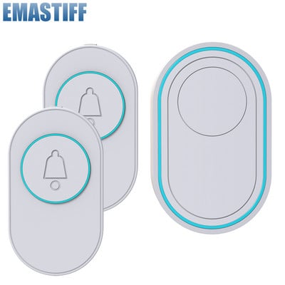 Ασύρματο Doorbell Αδιάβροχο IP65 Outdoor Door Bell 39 Music LED Flash Συναγερμός Ασφαλείας RF433 Smart Home Intelligent Chime Kit