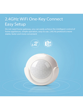 Universal Remote Detector Mini Voice Control Wifi Έξυπνος ανιχνευτής υπερύθρων Security Guard σε πραγματικό χρόνο Υπενθύμιση Pir Motion Sensor