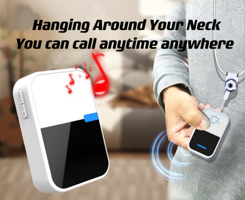 Sonerie de bun venit, autoelectrică, fără fir, impermeabilă, instalare ușoară, sonerie inteligentă pentru viață singură, protecție de siguranță pentru femei