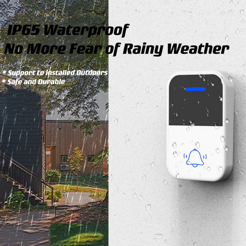 Sonerie de bun venit, autoelectrică, fără fir, impermeabilă, instalare ușoară, sonerie inteligentă pentru viață singură, protecție de siguranță pentru femei
