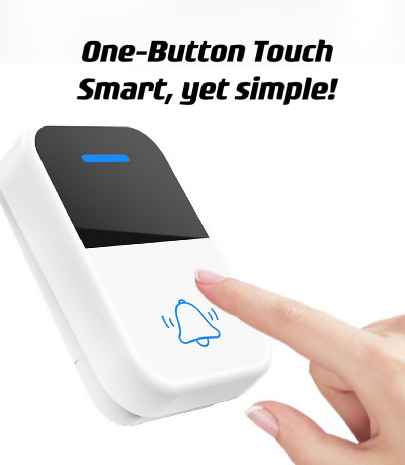 Sonerie de bun venit, autoelectrică, fără fir, impermeabilă, instalare ușoară, sonerie inteligentă pentru viață singură, protecție de siguranță pentru femei