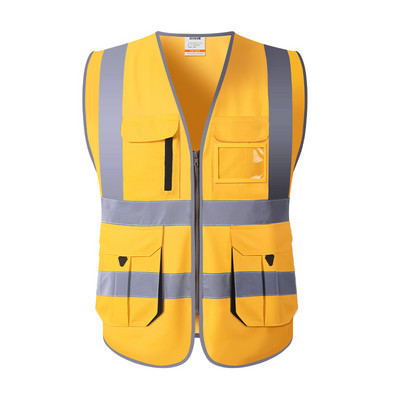 Bărbați Femei Vestă de siguranță de înaltă vizibilitate vestă de lucru îmbrăcăminte de lucru vestă roșie reflectorizantă de siguranță vestă de construcție cu logo transport gratuit