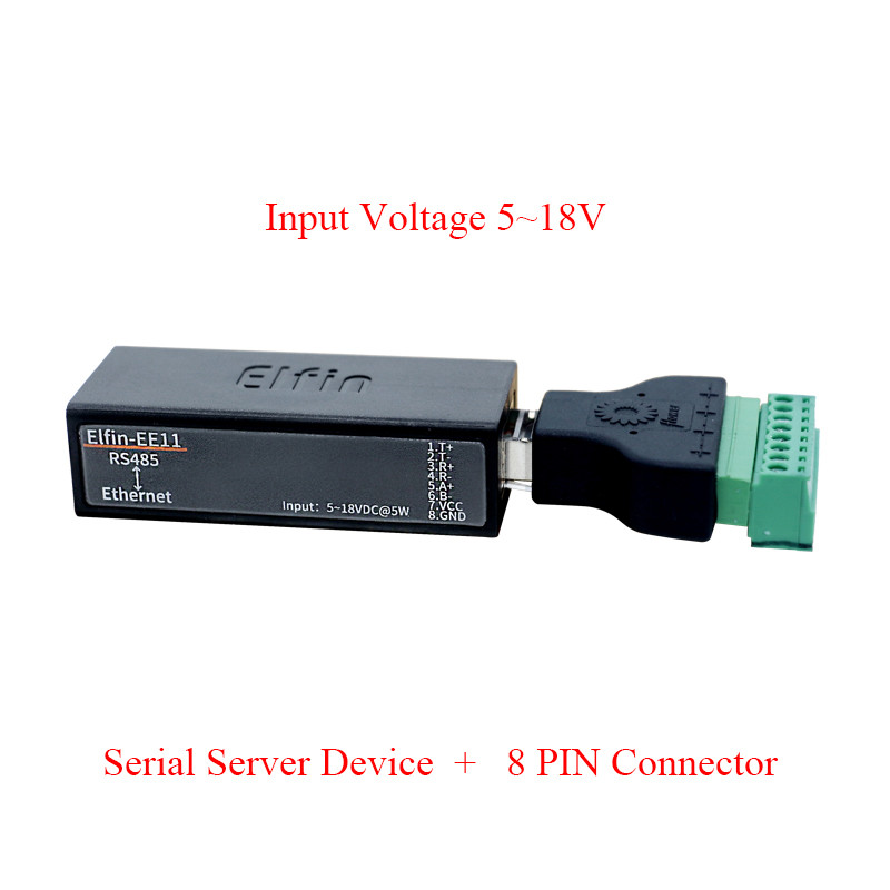 EE11A MINI RS485 soros szerver - Ethernet ModbusTCP - Ethernet RJ45 átalakító beágyazott webszerverrel