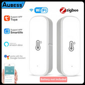 „Tuya ZigBee“ / „Wifi“ išmanusis temperatūros ir drėgmės jutiklis, maitinamas baterijomis „ZigBee“ išmaniųjų namų apsauga Dirbkite su „Alexa Google Home“