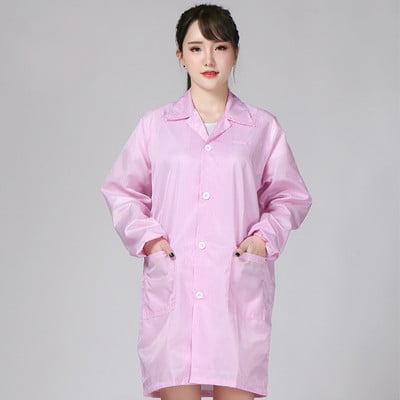 Antistatiniai drabužiai ir Cleanroom Drabužiai darbo drabužiai ESD Coat Clothes Spalva Mėlyna ir balta