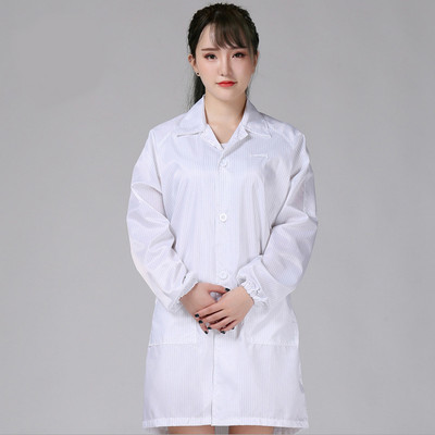 Antistatiniai drabužiai ir Cleanroom Drabužiai darbo drabužiai ESD Coat Clothes Spalva Mėlyna ir balta