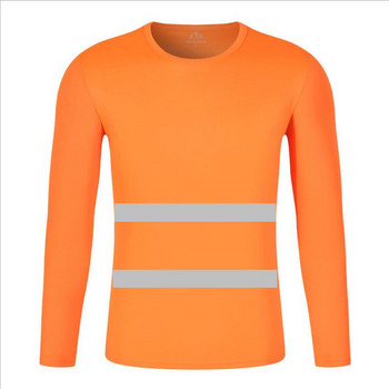 Μπλουζάκι ασφαλείας με αντανακλαστικά για άντρες Μακρυμάνικο μπλουζάκι Hi Vis Work T-shirt Quick Qry Work Wear Ρούχα ασφαλείας