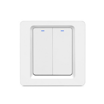 Δεν χρειάζεται ουδέτερη γραμμή WiFi Smart Button Light ON/OFF Διακόπτης τοίχου EU UK 86x86mm Εργασία με Apple HomeKit