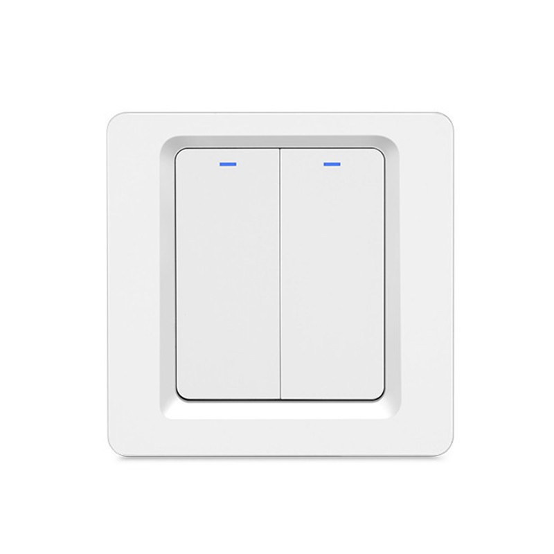 Nincs szükség semleges vonalú WiFi intelligens gombos világítás be/ki fali kapcsoló EU UK 86x86mm Munka az Apple HomeKittel